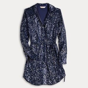 Intempo Navy Sequin Shirt Dress | NWT | XXL